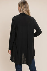 BOMBOM Women's Open Front Long Sleeve Knit Cardigan - Stylish Layering Essential